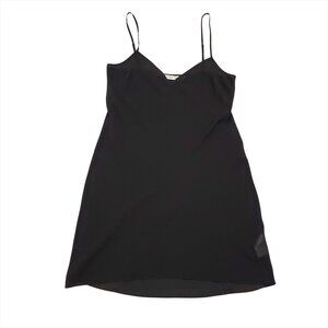 VERONICA BEARD Womens Slip Mini Dress Liner Black Semi-Sheer Adjustable Straps
